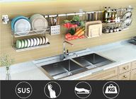 Window Mounted Storage Stainless Steel Dish Drainer Shelf With Big Space