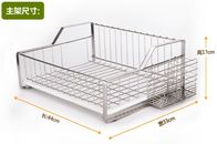 Rust Proof Kitchen Wire Baskets Durable Stainless Steel Materials With Chopstick Holder